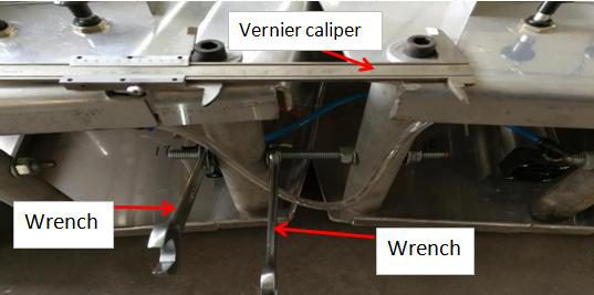 Arc frame adjustment detail