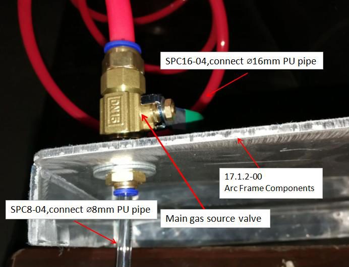 Main air supply installation