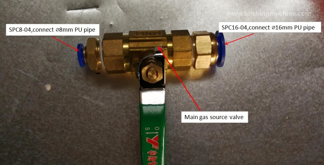 Main air supply installation