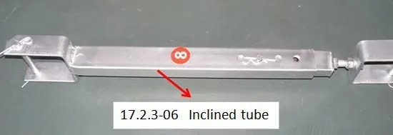 Inclined tube assembly