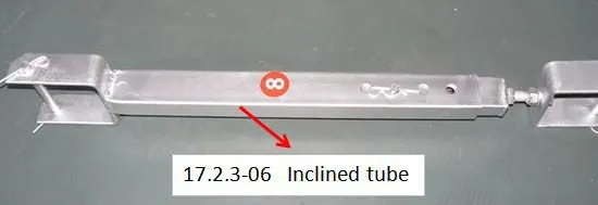 Inclined tube assembly