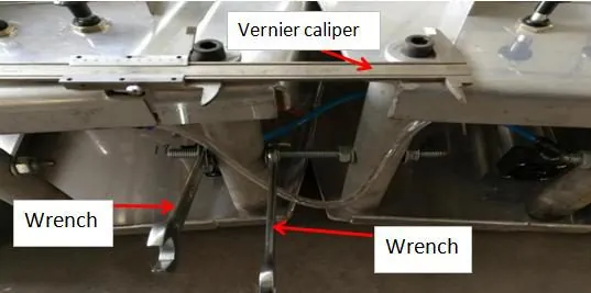 Arc frame adjustment detail