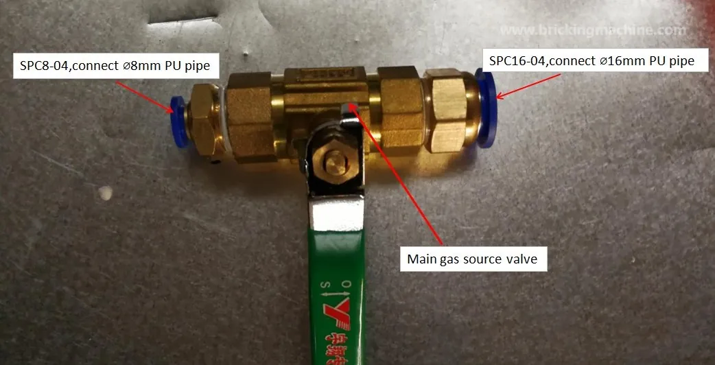 Main air supply installation