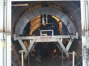 Refractory brick lining operation with Haide bricking machine